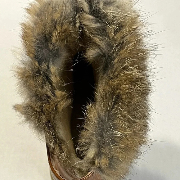 Comfy Kids KuBabby Faux Fur trim girls Ankle snow boots size 11M (30)color brown - Picture 11 of 12